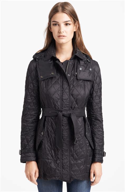 burberry black jacket|burberry finsbridge belted quilted jacket.